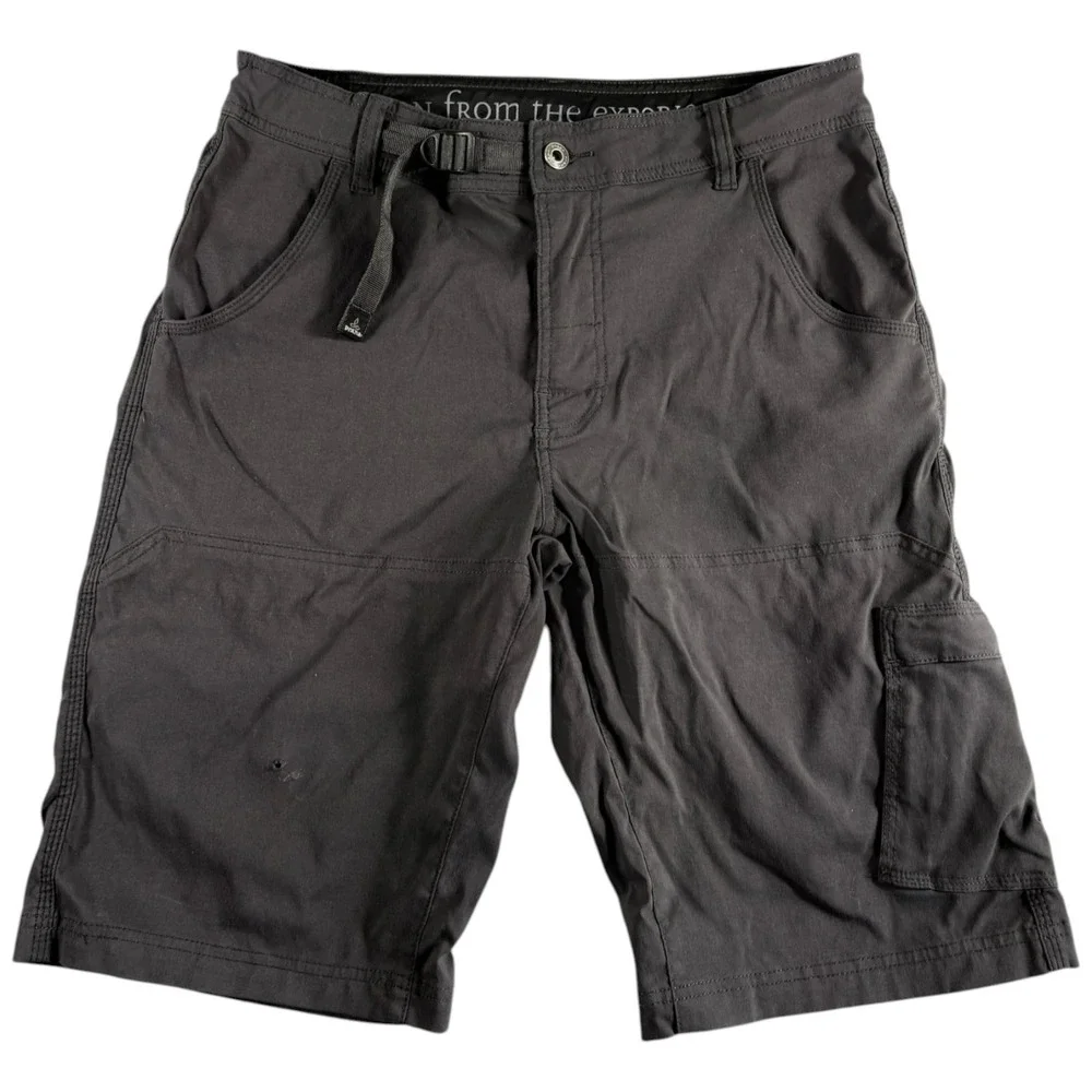 Prana Zion Cargo Shorts Mens Small Grey Good Durable Workwear Stretch 7482